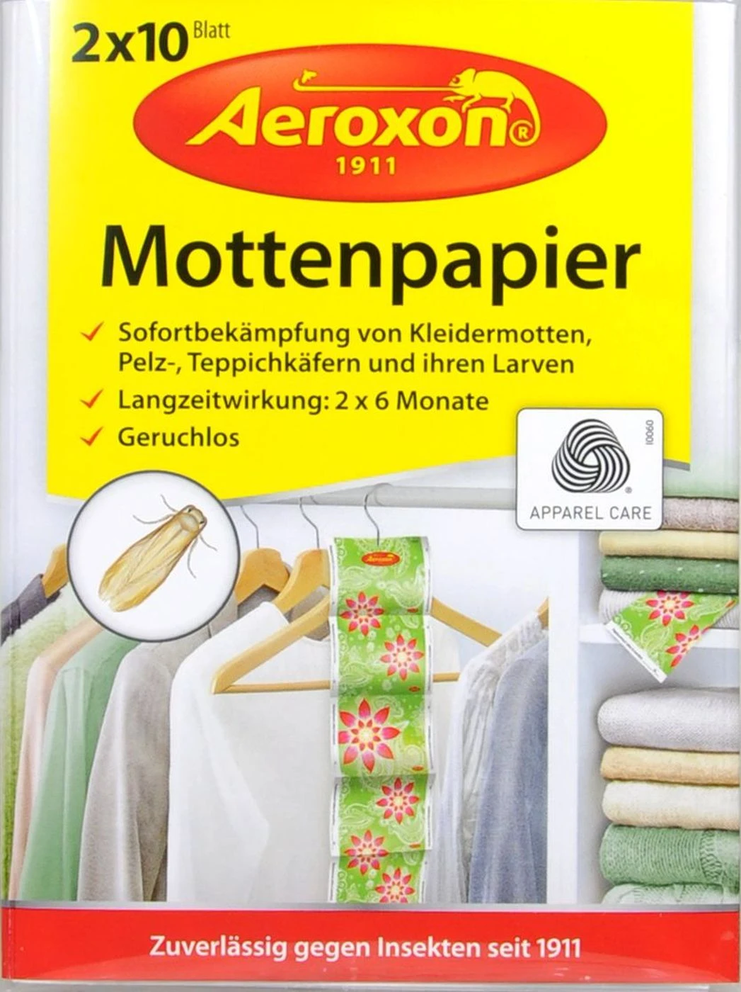 Aeroxon Mottenpapier - 2 Stück 1 Aeroxon Mottenpapier - 2 Stück