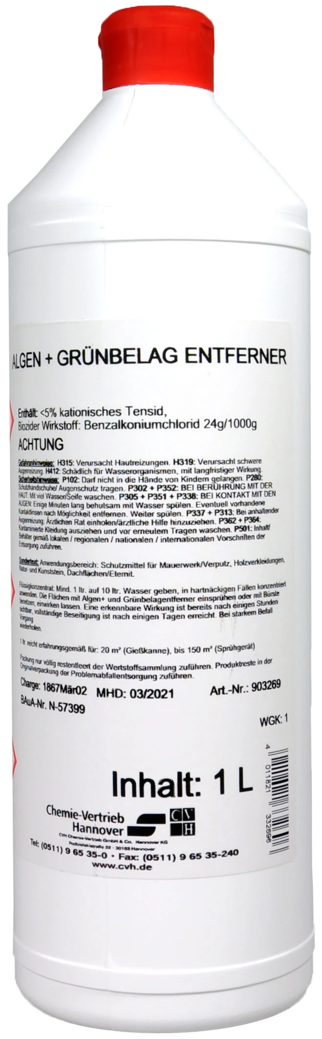 Algen + Grünbelag Entferner - 1 L 2 Algen + Grünbelag Entferner - 1 L – Bild 2