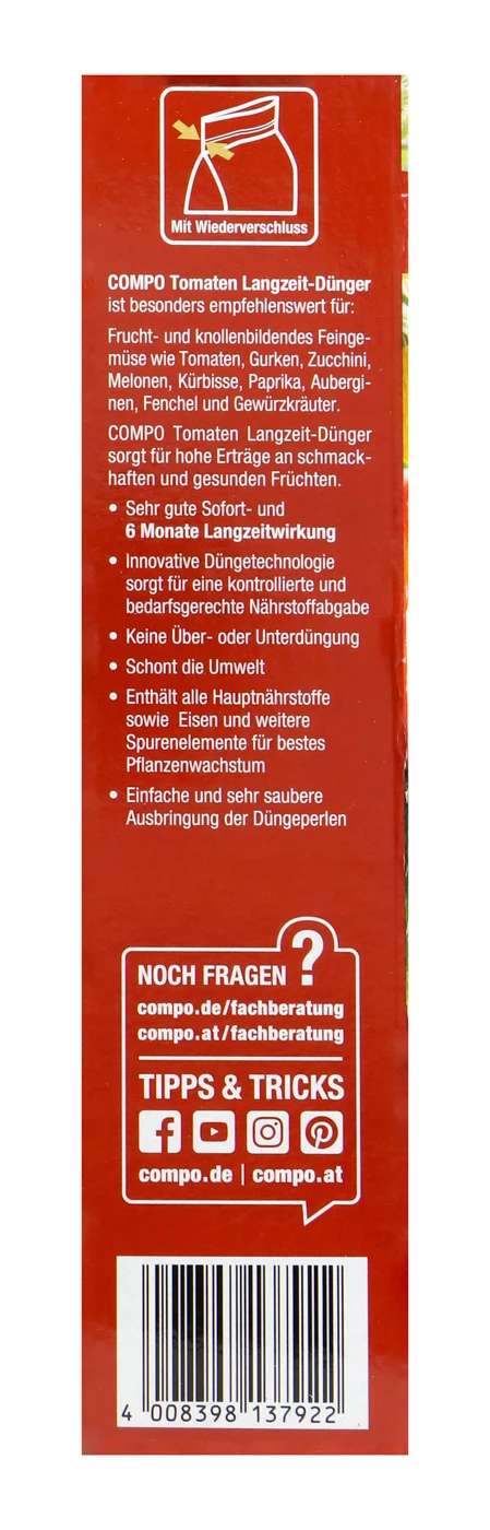 COMPO BIO Tomaten Langzeit-Dünger Mit Schafwolle - 0,85 Kg 2 COMPO BIO Tomaten Langzeit-Dünger Mit Schafwolle - 0,85 Kg – Bild 2