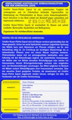 Celaflor Rosen-Pilzfrei Saprol - 100 Ml -Ausgewählte Gartenpflegegeschäfte Celaflor20Rosen Pilzfrei20Saprol 32126 H01