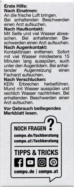 Compo Bi 58 N Insektizid - 30 Ml 6 Compo Bi 58 N Insektizid - 30 Ml -Ausgewählte Gartenpflegegeschäfte Compo20Bi205820N 31801 L01
