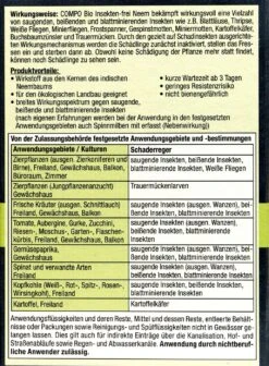 Compo Bio Insekten-frei Neem - 30 Ml -Ausgewählte Gartenpflegegeschäfte Compo20Bio20Insekten frei20Neem 31224 H01