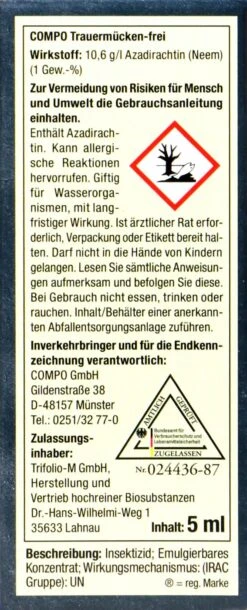 Compo Bio Trauermücken-Frei - 5 Ml 7 Compo Bio Trauermücken-Frei - 5 Ml -Ausgewählte Gartenpflegegeschäfte Compo20Bio20Trauermuecken Frei 31330 L01