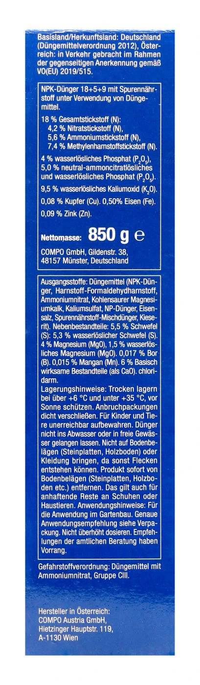 Compo Buchsbaum Langzeit-Dünger - 0,85 Kg 4 Compo Buchsbaum Langzeit-Dünger - 0,85 Kg – Bild 4
