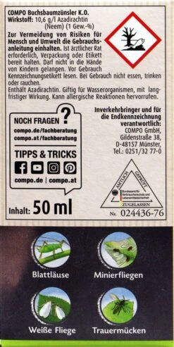 Compo Buchsbaumzünsler K.O. - 50 Ml 7 Compo Buchsbaumzünsler K.O. - 50 Ml -Ausgewählte Gartenpflegegeschäfte Compo20Buchsbaumzuensler20K.O. 31251 R01