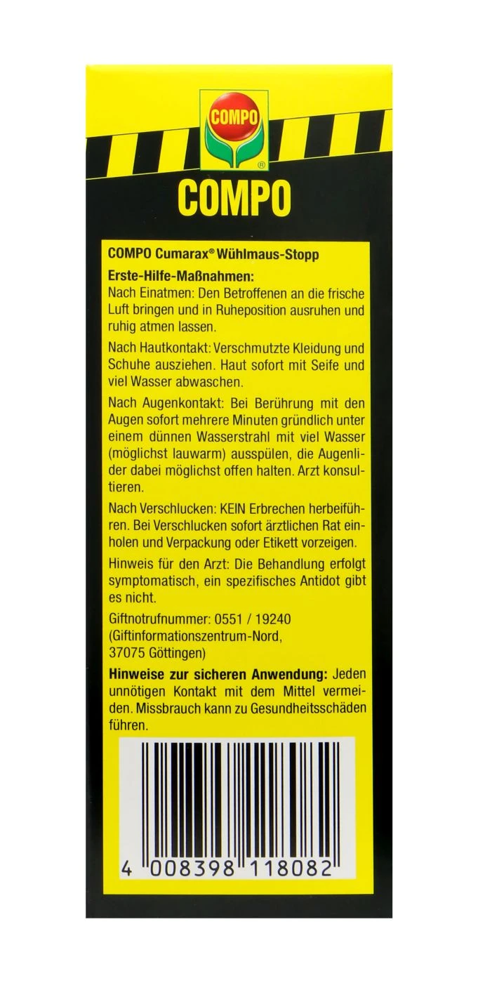 Compo Cumarax Wühlmaus-Stopp - 200 G 2 Compo Cumarax Wühlmaus-Stopp - 200 G – Bild 2