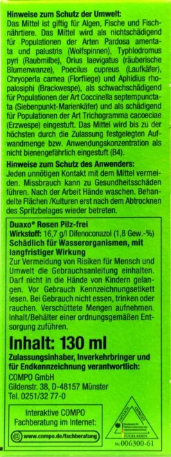 Compo Duaxo Rosen-Pilz-frei - 130 Ml 6 Compo Duaxo Rosen-Pilz-frei - 130 Ml -Ausgewählte Gartenpflegegeschäfte Compo20Duaxo20Rosen20Pilz frei 31340 L01