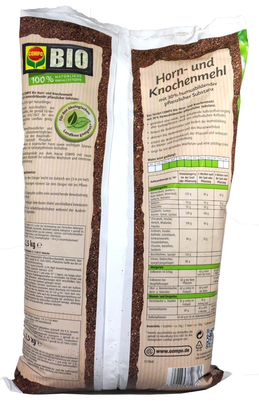 Compo Bio Horn- Und Knochenmehl - 2,5 Kg 2 Compo Bio Horn- Und Knochenmehl - 2,5 Kg – Bild 2