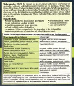 Compo Bio Insekten-frei Neem - 75 Ml -Ausgewählte Gartenpflegegeschäfte Compo20Insektenfrei20Neem 31226 H01