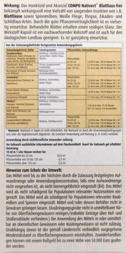 Compo Nativert Blattlaus-frei - 0,5 L -Ausgewählte Gartenpflegegeschäfte Compo20Nativert20Blattlausfrei 33812 H01