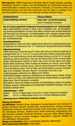 Compo Rasenunkraut-Vernichter Banvel Quattro - 150 Ml 7 Compo Rasenunkraut-Vernichter Banvel Quattro - 150 Ml -Ausgewählte Gartenpflegegeschäfte Compo20Rasenunkraut Vernichter20Banvel20Quattro 33421 H01