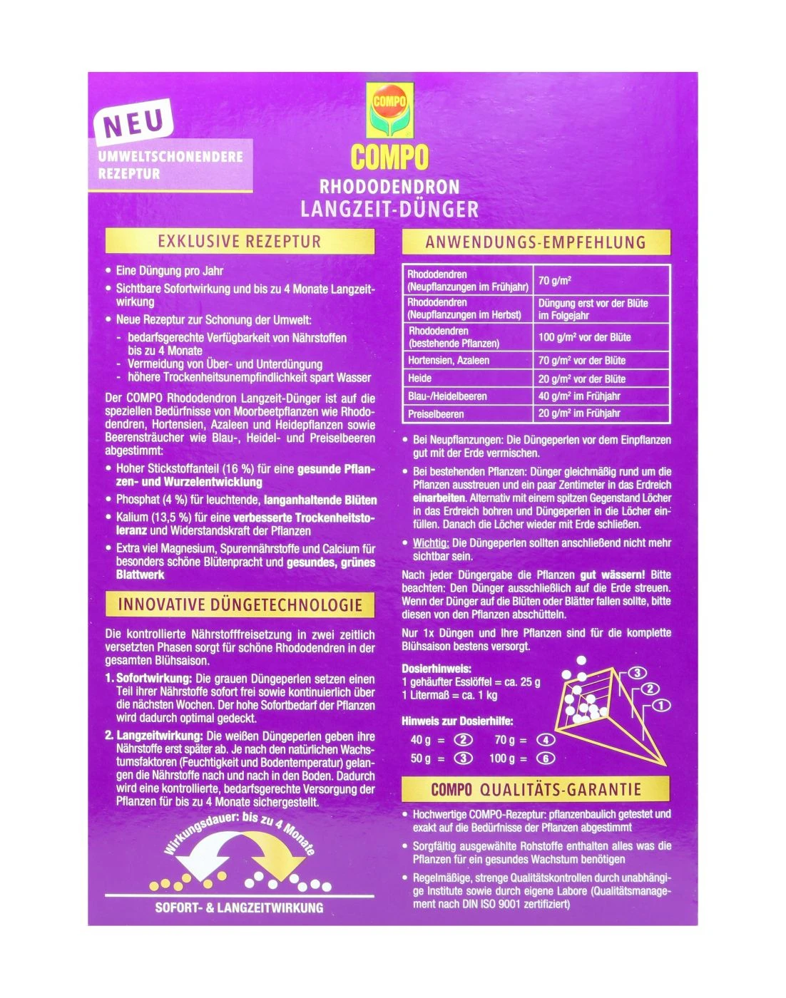 Compo Rhododendron Langzeit-Dünger - 0,85 Kg 2 Compo Rhododendron Langzeit-Dünger - 0,85 Kg – Bild 2