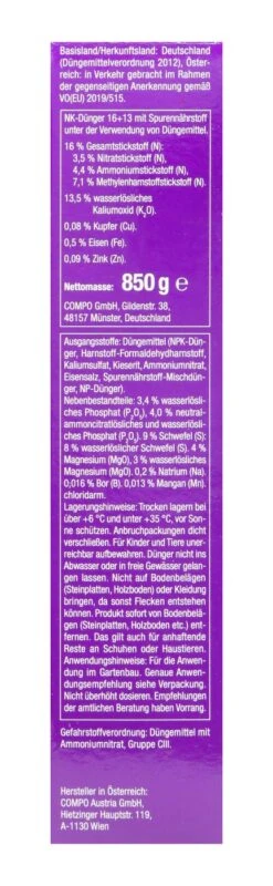 Compo Rhododendron Langzeit-Dünger - 0,85 Kg 7 Compo Rhododendron Langzeit-Dünger - 0,85 Kg -Ausgewählte Gartenpflegegeschäfte Compo20Rhododendronduenger 31716 R01