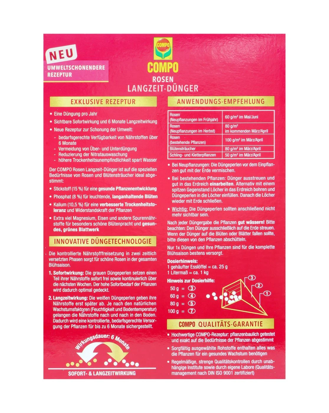 Compo Rosen Langzeit-Dünger - 0,85 Kg 3 Compo Rosen Langzeit-Dünger - 0,85 Kg – Bild 3