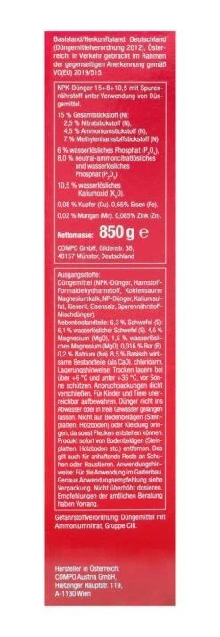 Compo Rosen Langzeit-Dünger - 0,85 Kg 7 Compo Rosen Langzeit-Dünger - 0,85 Kg -Ausgewählte Gartenpflegegeschäfte Compo20Rosenduenger 31829 R01