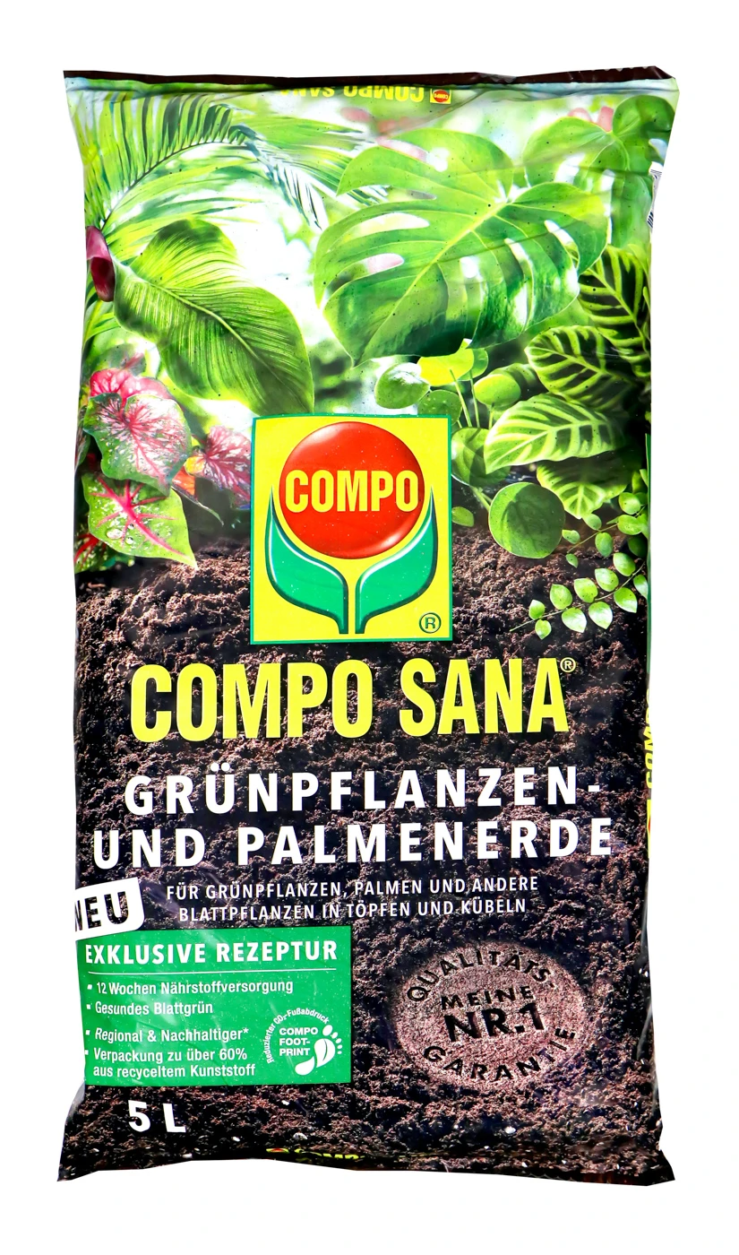 Compo Sana Grünpflanzen- Und Palmenerde - 5 L 1 Compo Sana Grünpflanzen- Und Palmenerde - 5 L