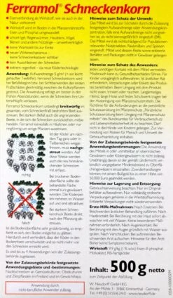 Neudorff Ferramol Schneckenkorn - 500 G -Ausgewählte Gartenpflegegeschäfte Neudorff20Ferramol20Schneckenkorn 32718 H01