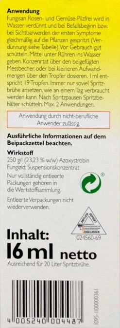 Neudorff Fungisan Rosen-Pilzfrei - 16 Ml 7 Neudorff Fungisan Rosen-Pilzfrei - 16 Ml -Ausgewählte Gartenpflegegeschäfte Neudorff20Fungisan20Rosen 20und20Gemuese20Pilzfrei 32724 L01
