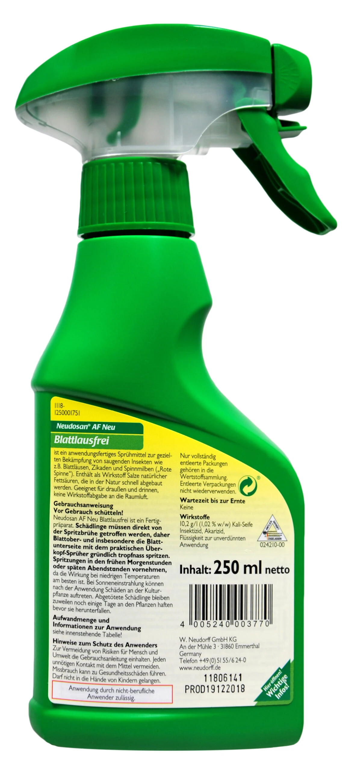 Neudorff Neudosan AF Neu Blattlausfrei - 250 Ml 2 Neudorff Neudosan AF Neu Blattlausfrei - 250 Ml – Bild 2