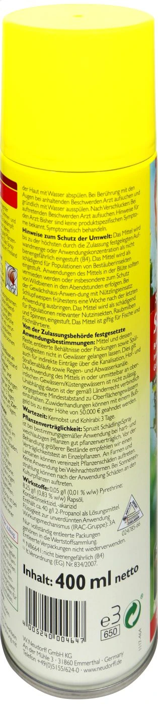 Neudorff Spruzit Schädlingsspray - 0,4 L 2 Neudorff Spruzit Schädlingsspray - 0,4 L – Bild 2