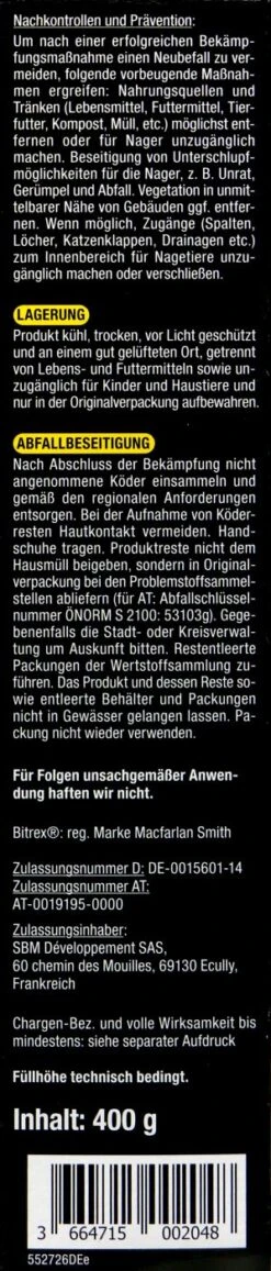 Protect Home Ratten Getreideköder - 0,4 Kg -Ausgewählte Gartenpflegegeschäfte Protect20Home20Ratten20Getreidekoeder 38714 L01