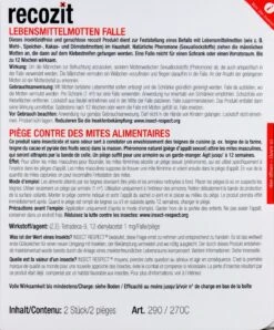 Ausgewählte Gartenpflegegeschäfte -Ausgewählte Gartenpflegegeschäfte Recozit20Lebensmittelmottenfalle 34213 H01