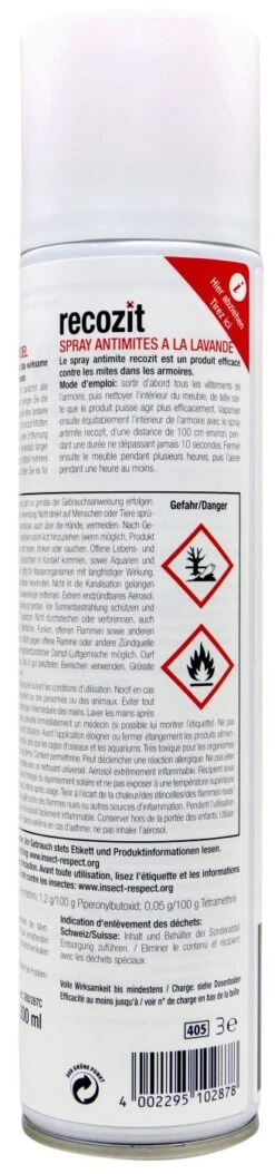 Recozit Mottenspray Lavendel - 0,3 L 5 Recozit Mottenspray Lavendel - 0,3 L -Ausgewählte Gartenpflegegeschäfte Recozit20Motten20Spray20Lavendel 37529 H02