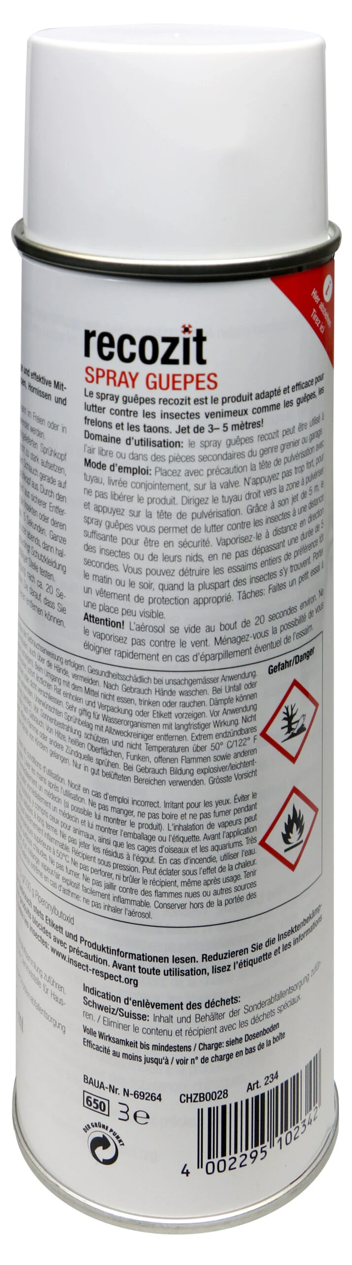 Recozit Wespen Spray Mit Sprühschlauch - 0,5 L 3 Recozit Wespen Spray Mit Sprühschlauch - 0,5 L – Bild 3