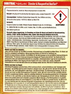 Naturen Bio Zünsler & Raupenfrei XenTari - 20 G -Ausgewählte Gartenpflegegeschäfte Substral20Naturen20Zuensler20und20Raupenfrei20XenTari 32501 H01