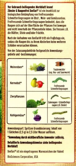 Naturen Bio Zünsler & Raupenfrei XenTari - 20 G -Ausgewählte Gartenpflegegeschäfte Substral20Naturen20Zuensler20und20Raupenfrei20XenTari 32501 R01